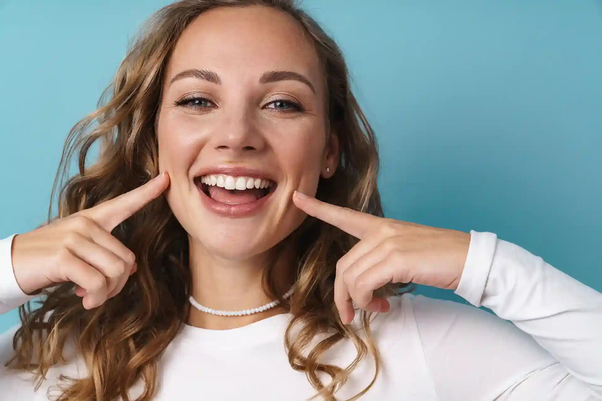 happy woman smiling